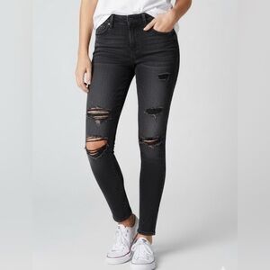 Hollister Black Skinny Jeans with Distressed Detailing